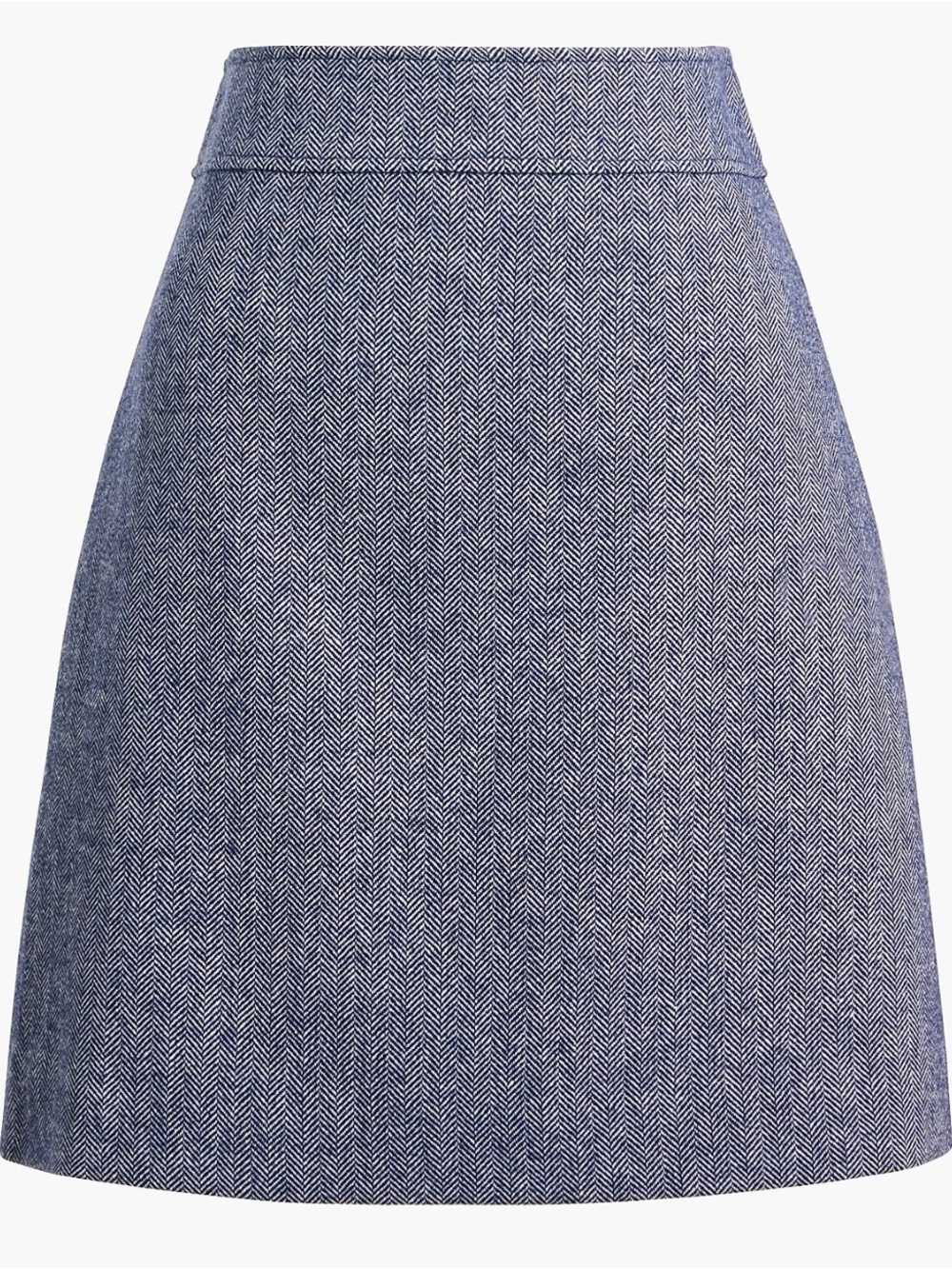 J. Crew Navy Herringbone A-Line Skirt